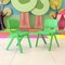 Emma and Oliver 2 Pack Plastic Stackable School Chair with 15.5"H Seat